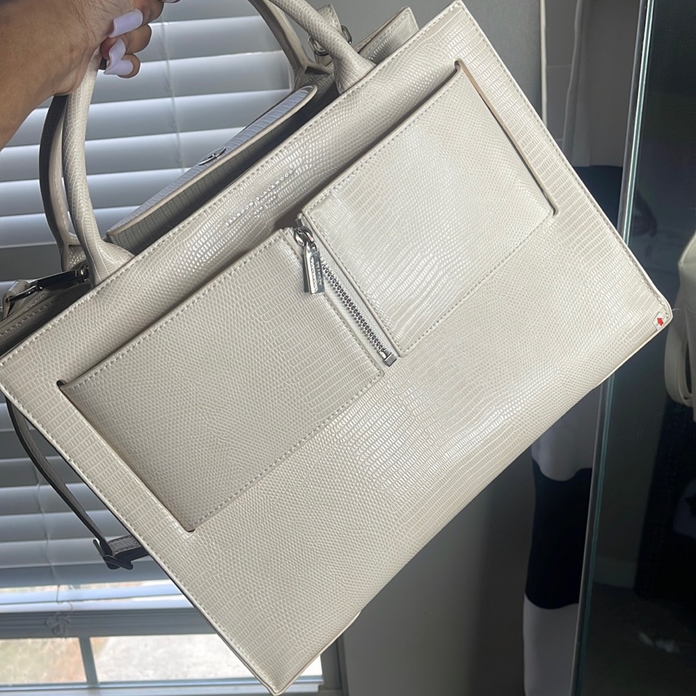 BRANDON BLACKWOOD JUMBO KUEI BAG - LIZARD CREAM